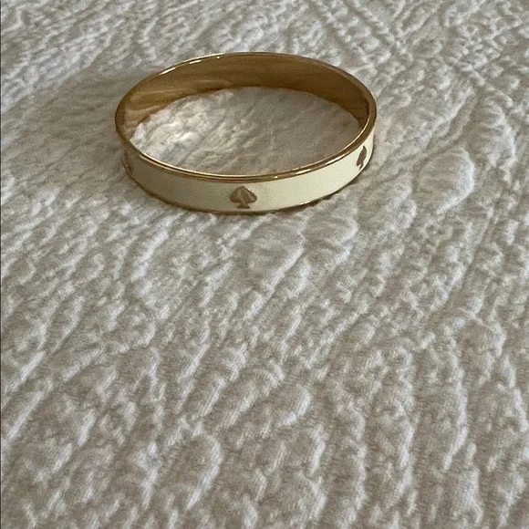 kate spade Gold and Cream Enamel Bangle Bracelet Set - Picture 2 of 3